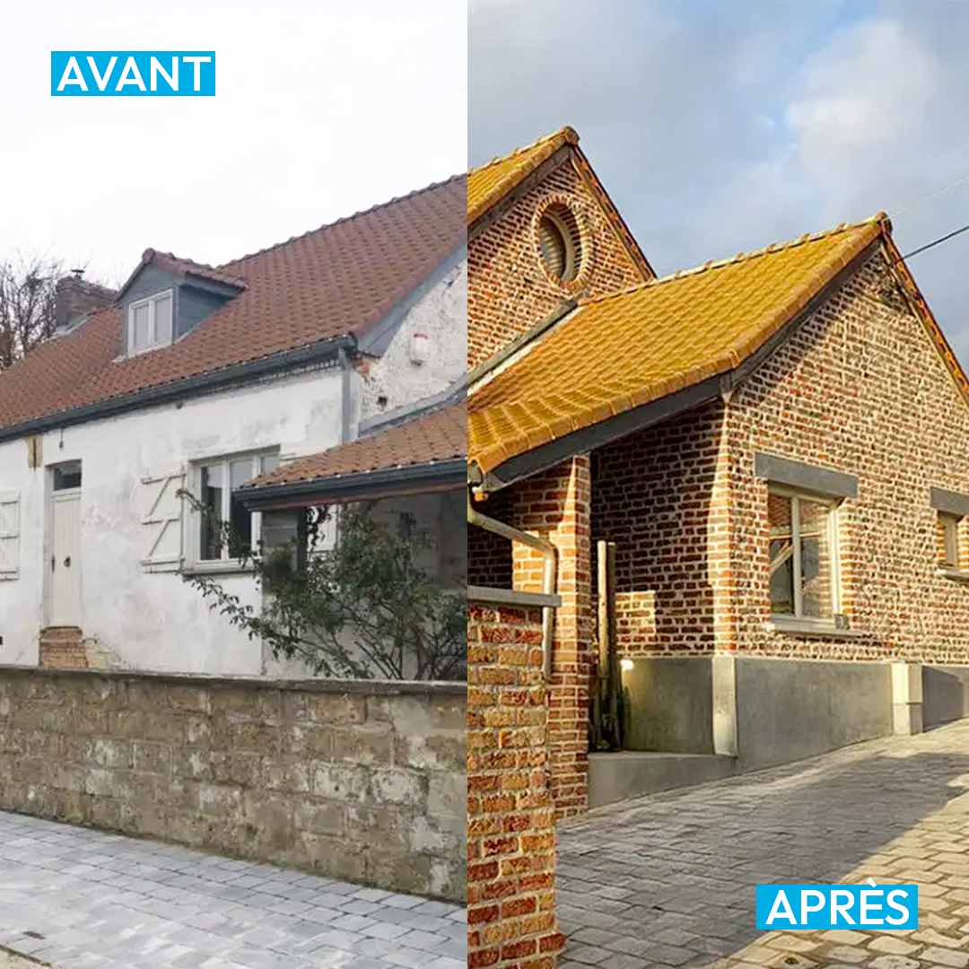 Avant / après maison rénovée