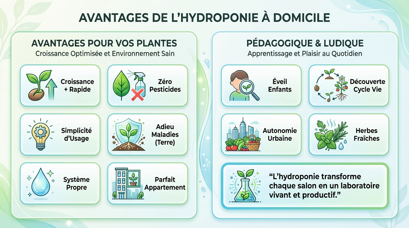 avantages de lhydroponie a domicile Système de culture hydroponique moderne et productif en intérieur