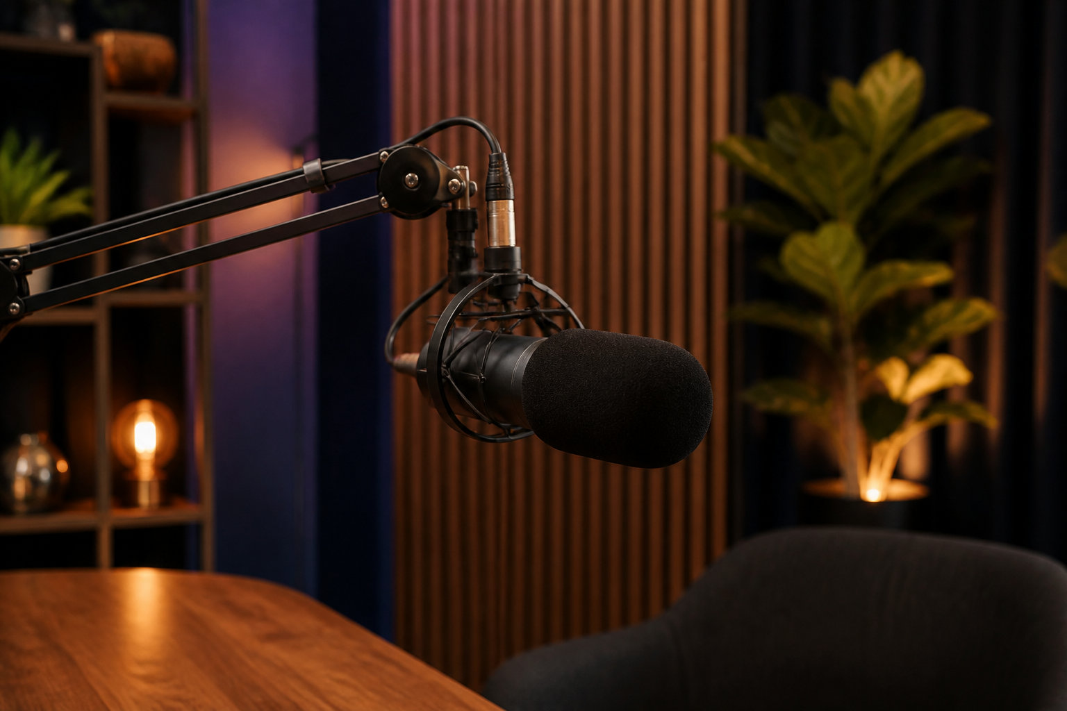 microfone de podcast profissional em estudio Réussir son podcast professionnel : un actif stratégique de leadership